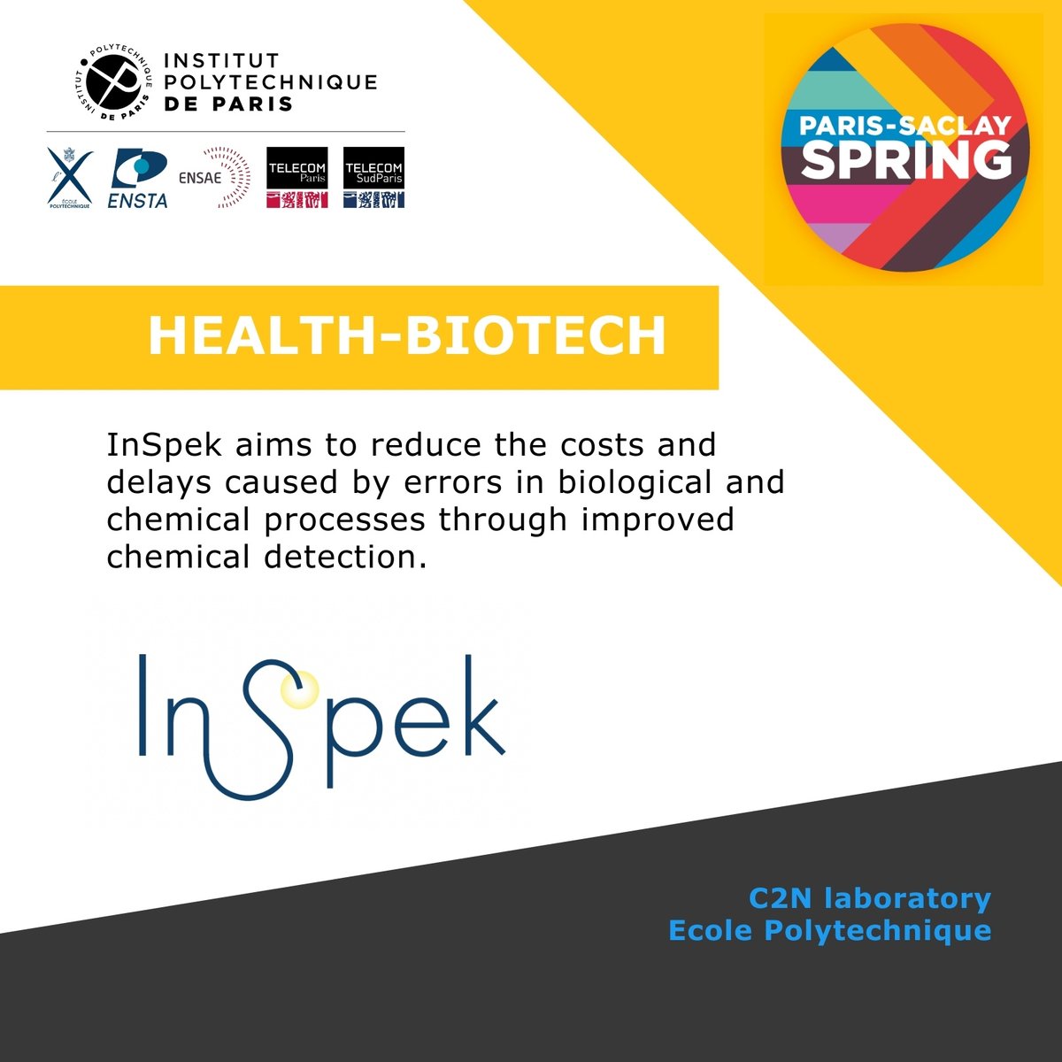 IP_Paris_'s tweet photo. [#IPParisSPRING] Meet #Inspek on May 12 at @PSaclaySPRING. An #IPParisstartup incubated at  @X_Novation
🗣 https://t.co/09z6fVbj8e
#IPParis #IPParisInnovation #Mobilities @Polytechnique  @ENSTAParis @ENSAEparis  @telecomparis   @TelecomSudParis  @IMTstarter @IncubTelecom https://t.co/6so0yAnRSk
