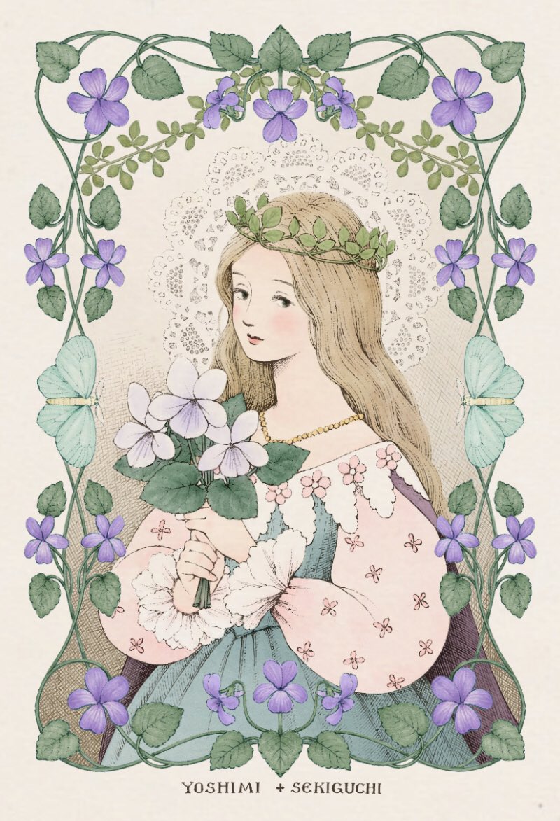 「『草冠の姫』 2021年 」|せきぐちよしみ◆4/29〜個展のイラスト