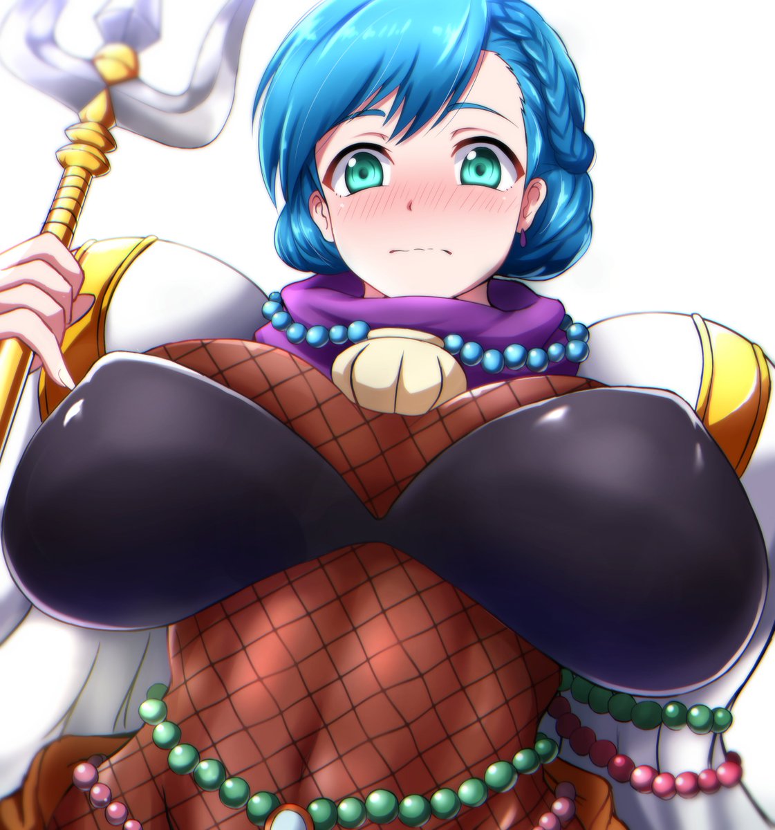 「遊戯王の海神の巫女というかなり古いカードの胸囲がすごいことに衝撃を受ける今日この」|そとみちのイラスト