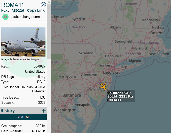 SirListenalot's tweet photo. #KC10 #AE0226 as #ROMA11 out of McGuire will pick up (four?) "VT" #F35's as #TREND61 out of Burlington bound for Spangdahlem. Time to keep an eye on https://t.co/d5dVFx1vqm 🙂
#CoronetEast 096 https://t.co/oxcRlXqZAL