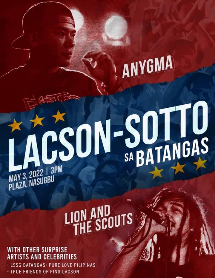 ricsimeon's tweet photo. Bukas po mga kakamping sa Nasugbo Batangas. Abangan ang Dream Team Lacson Sotto Hindi Ka Mabibigoππ΅πππ΅πππ΅π
May 3, 3pm, Lacson-Sotto sa Nasugbu Plaza, Batangas! Bukas na kasama si Anygma!
ππ΅πππ΅πππ΅πππ΅πππ΅πππ΅πππ΅πππ΅π https://t.co/M1Hvu5nP7e