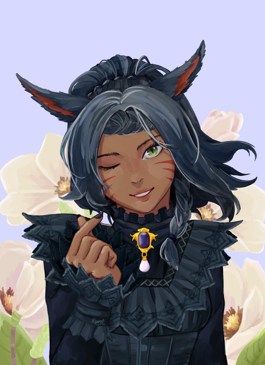 snowtea94's tweet photo. Birthday gift for an FFXIV friend. It's super late because I am a master procrastinator. https://t.co/HxKYhTJQbq