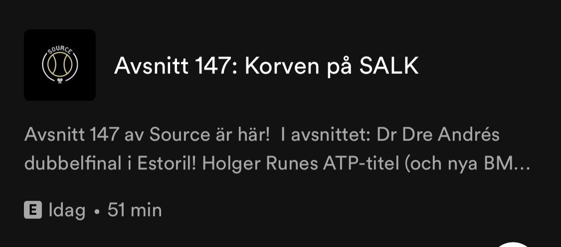 tennisportalen's tweet image. Ett nytt avsnitt av Source är här! 🎧

Dr Dre Andrés dubbelfinal i Estoril! Holger Runes ATP-titel (och nya BMW) i Munchen! Ragans svängning gällande Sveriges lottning i DC! Sidospåret Oscar Otte! Dragos i Turkiet vs världen! Damernas 25K-tävling i Båstad!
