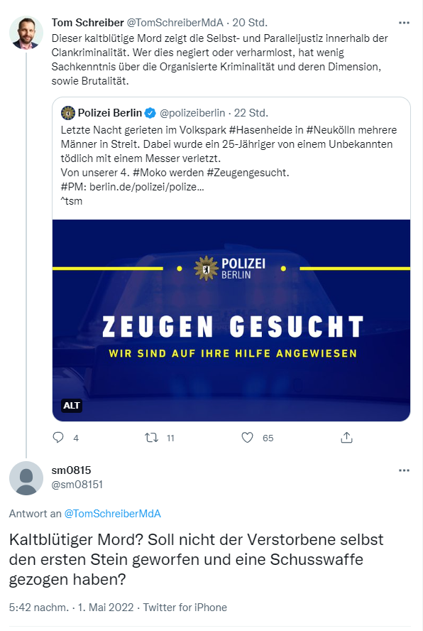 HSB_Forum's tweet photo. Ein Mensch wird getötet und ein #Twittercop der @polizeiberlin so ->
🤮 https://t.co/wMAvDHeUn6