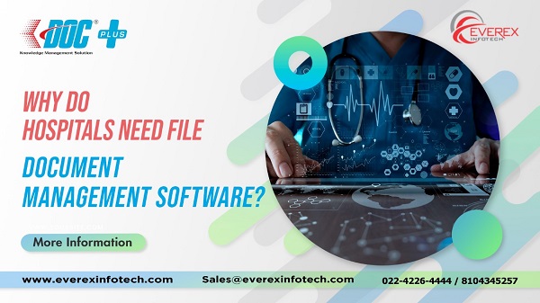 We are available with the top document management software for hospitals that can help hospitals streamline their operations and improve 
#topsoftware #filemanagement #dms #hospital #automated #india #everexinfotech 
Read Blog On:bit.ly/3OOmEsN
Contact us:8104345257