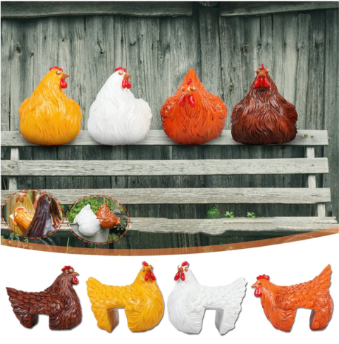 SandRshop21's tweet photo. Love chickens? You don't have to feed or care for these &amp; they are sooo cute to have supervising your garden area! Be sure to see the details on our website! #resinchickens #fencehens #chickens #hens 
https://t.co/ERhF7LdfJU https://t.co/b7j3HzOAhd