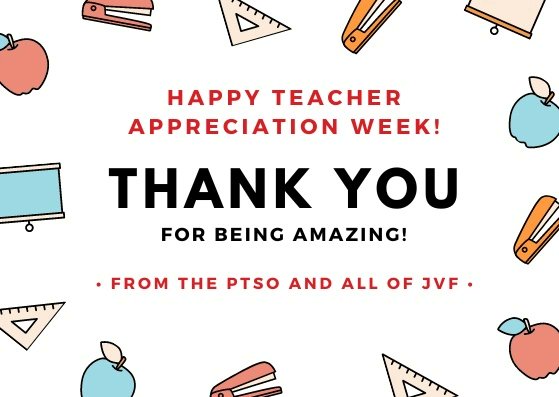 jvfptso's tweet photo. 🍎🌈🥰 Happy #TeacherAppreciationWeek to our amazing @JVFElementary teachers!! Thank you for all you do for our students, school, families, and community!! Please enjoy the delicious spread of sandwiches, baked ziti, roasted veggies, and cookies from @BagelShoppe! https://t.co/4vnxTmBkAU