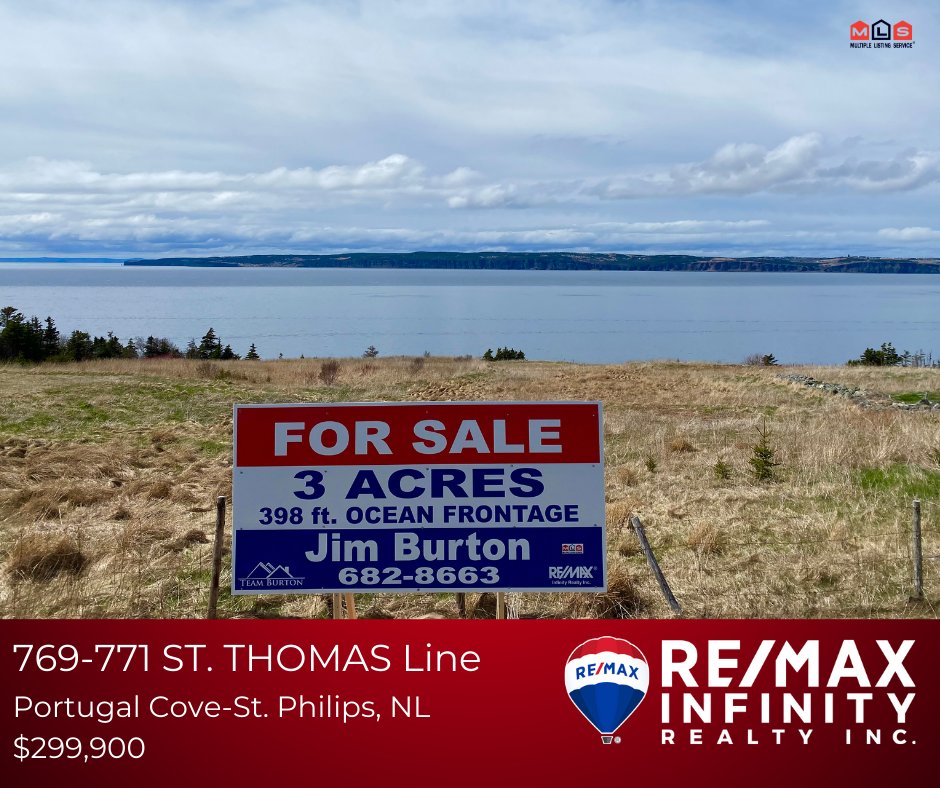REMAXInfinityNL's tweet photo. 🔹OCEAN FRONTAGE!🔹

🏡769-771 ST. THOMAS Line, Portugal Cove-St. Philips, NL
MLS®1243623
Lot size📏2.96 Acres
Offered at $299,900
See details🔍https://t.co/tzSu3EQepR

Contact Jim Burton
📱 709-682-8663
📥vjamesburton@gmail.com
🌐https://t.co/9gZAZ2wOCF

@jimburtonnl @PCSPnl https://t.co/KKLPbORmEa