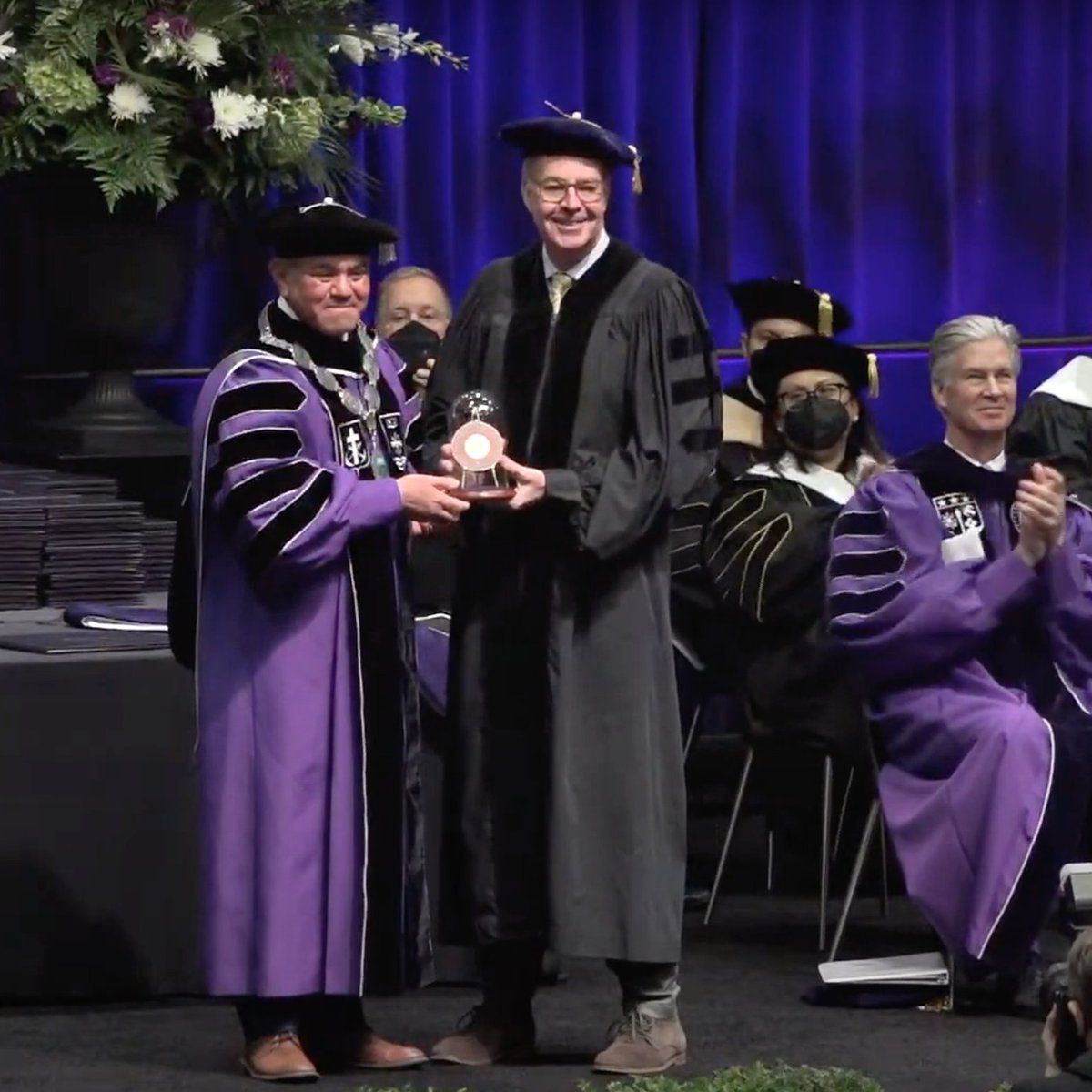 WorldCatholics's tweet photo. Congratulations to our founder and director Tom Landy, who was awarded the Christus Magister Medal, the University of Portland's highest honor, at its commencement ceremonies yesterday. Read the citation: https://t.co/uHygeniALE https://t.co/3x9tWd4WOS