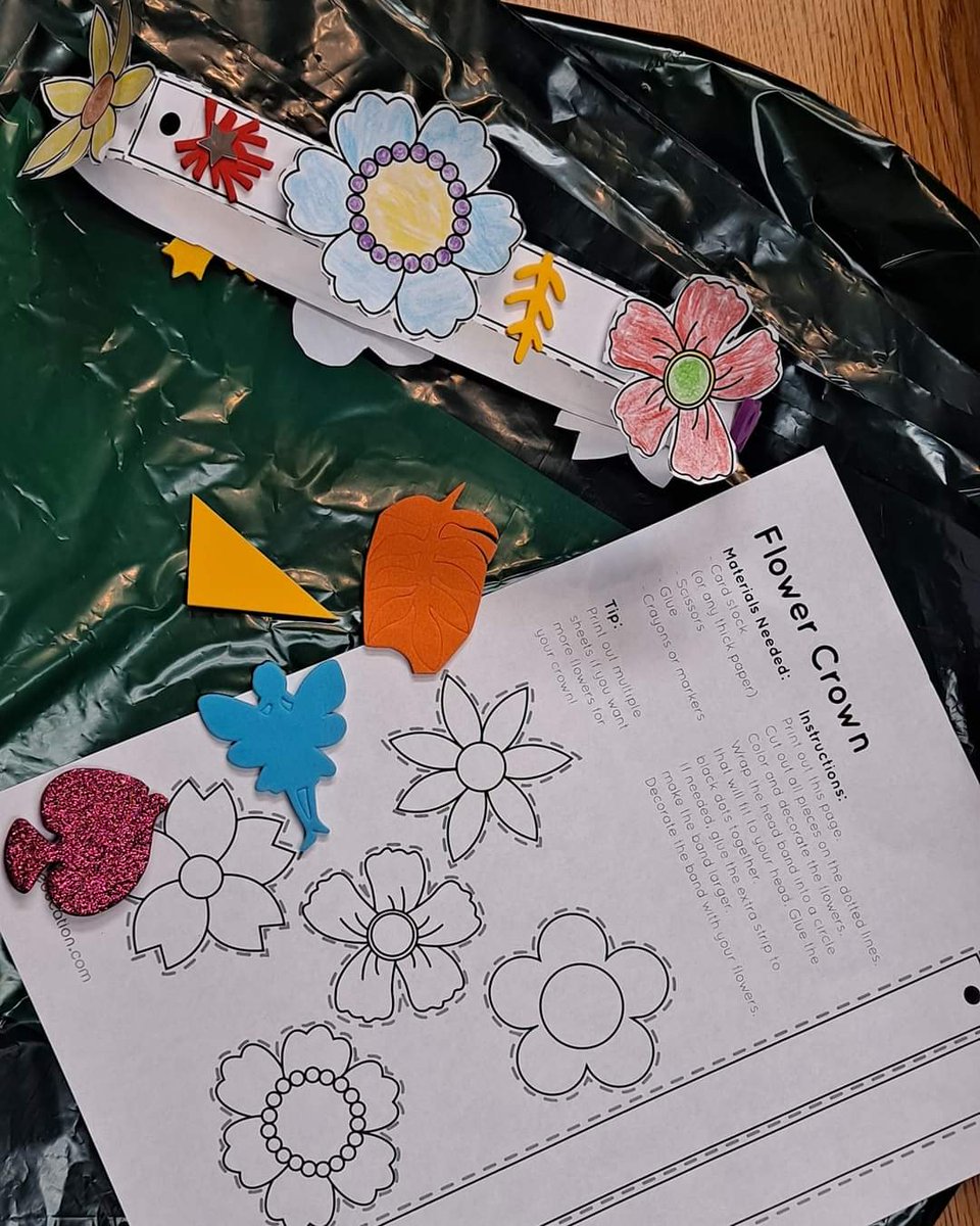 Toddler Storytime today at 11am! All are welcome. Remember to pick up your ticket at the Front Desk to participate. Today's to-go-craft: Mother's Day Flower Crowns! 🌼

Thank you to Jair, our teen volunteer, who helped put together our crafts today! 🥳