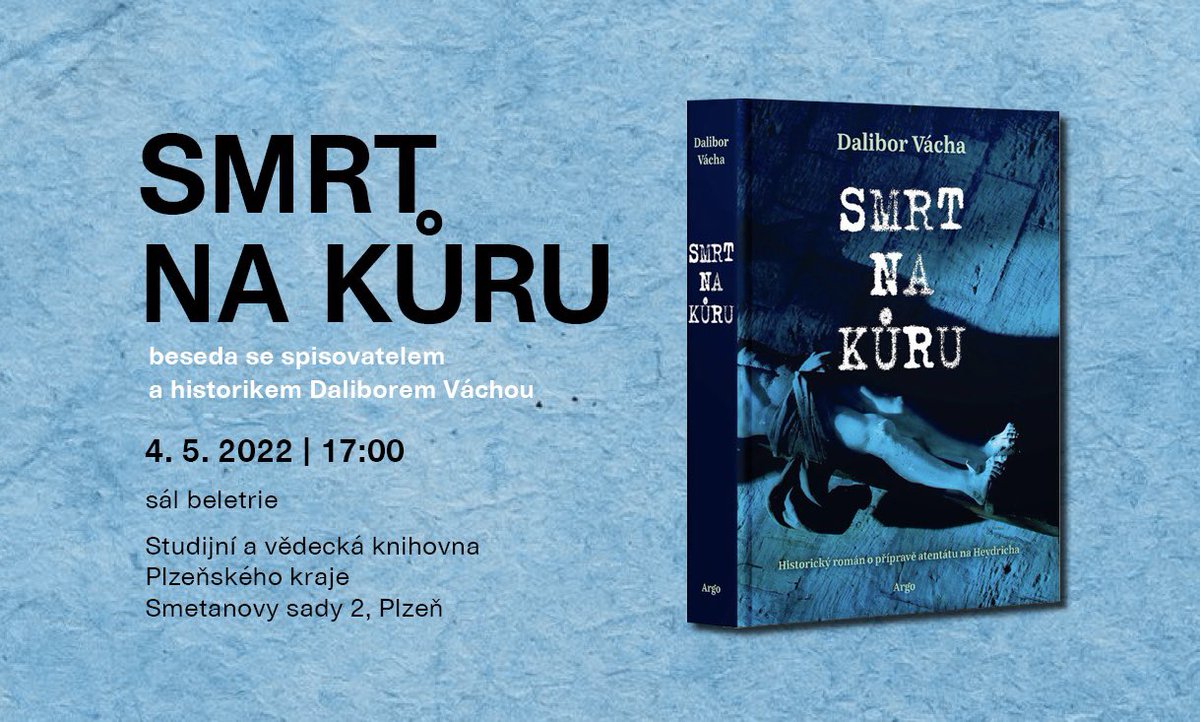 Beseda se spisovatelem a historikem <a href="/vacha_dalibor/">Dalibor Vácha</a> ve středu v SVK PK!
#plzen