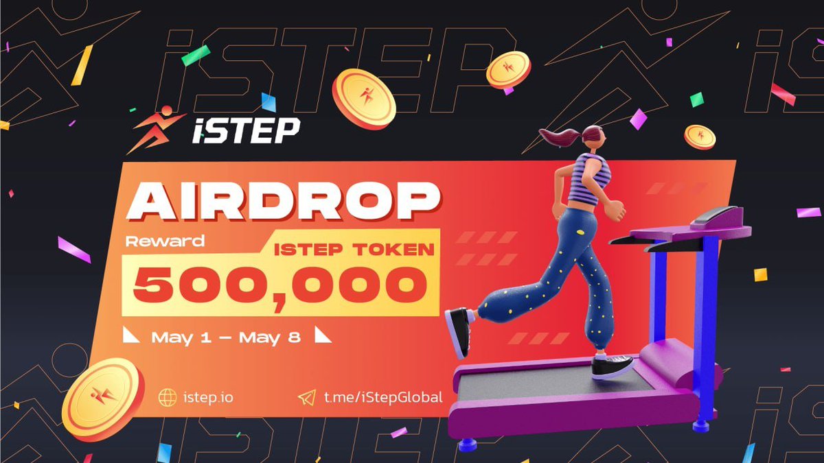 New #airdrop: Istep
Reward: 500 ISTEP (~$5)
Distribution date: After IDO

🔗Airdrop Link: gleam.io/Ki4SG/istep-ai…