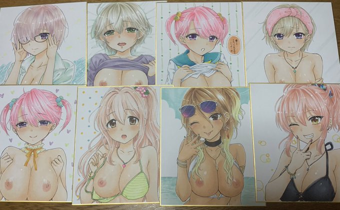 色紙、完成しましたーーーーー!!!!!!!!💪
胸の部分を隠そうとしましたが、いっぱいあって無理でした!w
FANBOXお肉とワインプラン以上の継続支援者様、お待たせしました〜😊楽しかったです!!!!!! 