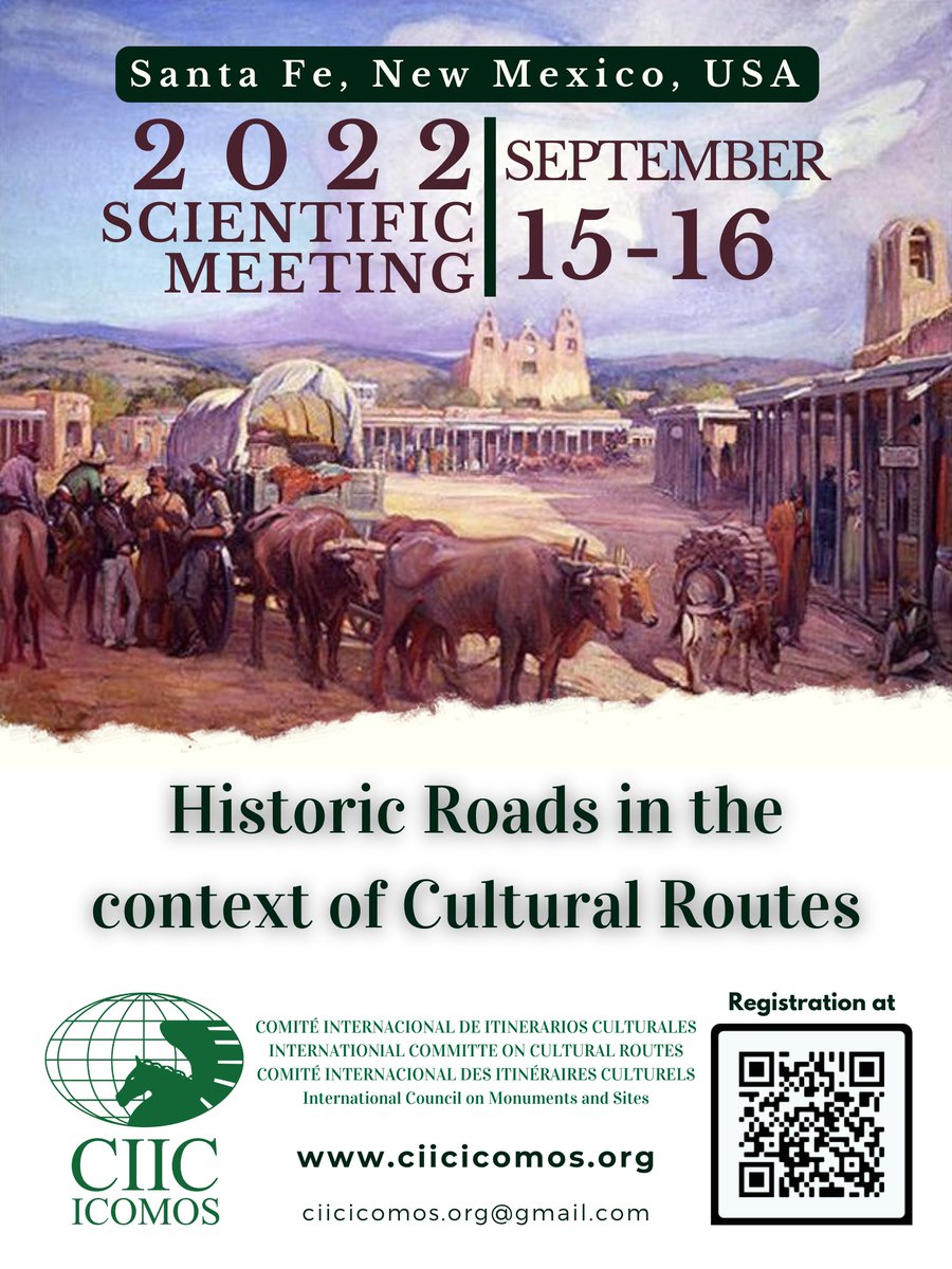 ⚠️Call for papers for ICOMOS International Committee on Cultural Routes (CIIC) annual symposium on the theme "Historic Roads and the Context of Cultural Routes"

📅 Abstract submission deadline: 6 May
👉Learn more and register by 1 July: buff.ly/3vCFhIQ