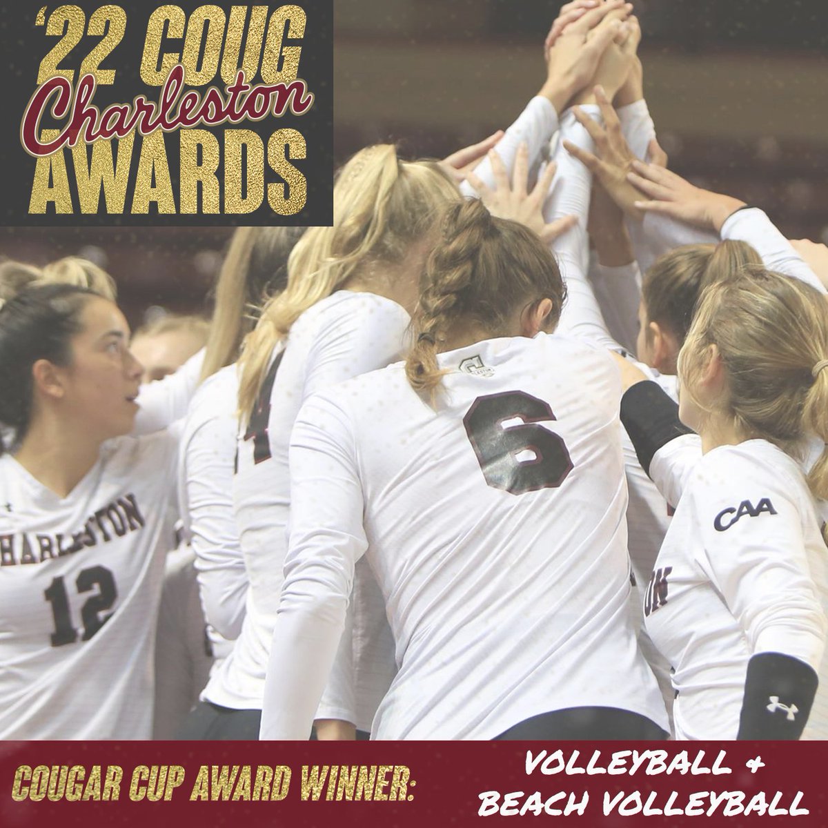 𝟮𝟬𝟮𝟮 𝗖𝗼𝘂𝗴 𝗔𝘄𝗮𝗿𝗱𝘀 🏆   

The Cougar Cup Award winner... 

<a href="/CofCVolleyball/">CofC Volleyball</a>! 

#comeCus 🌴