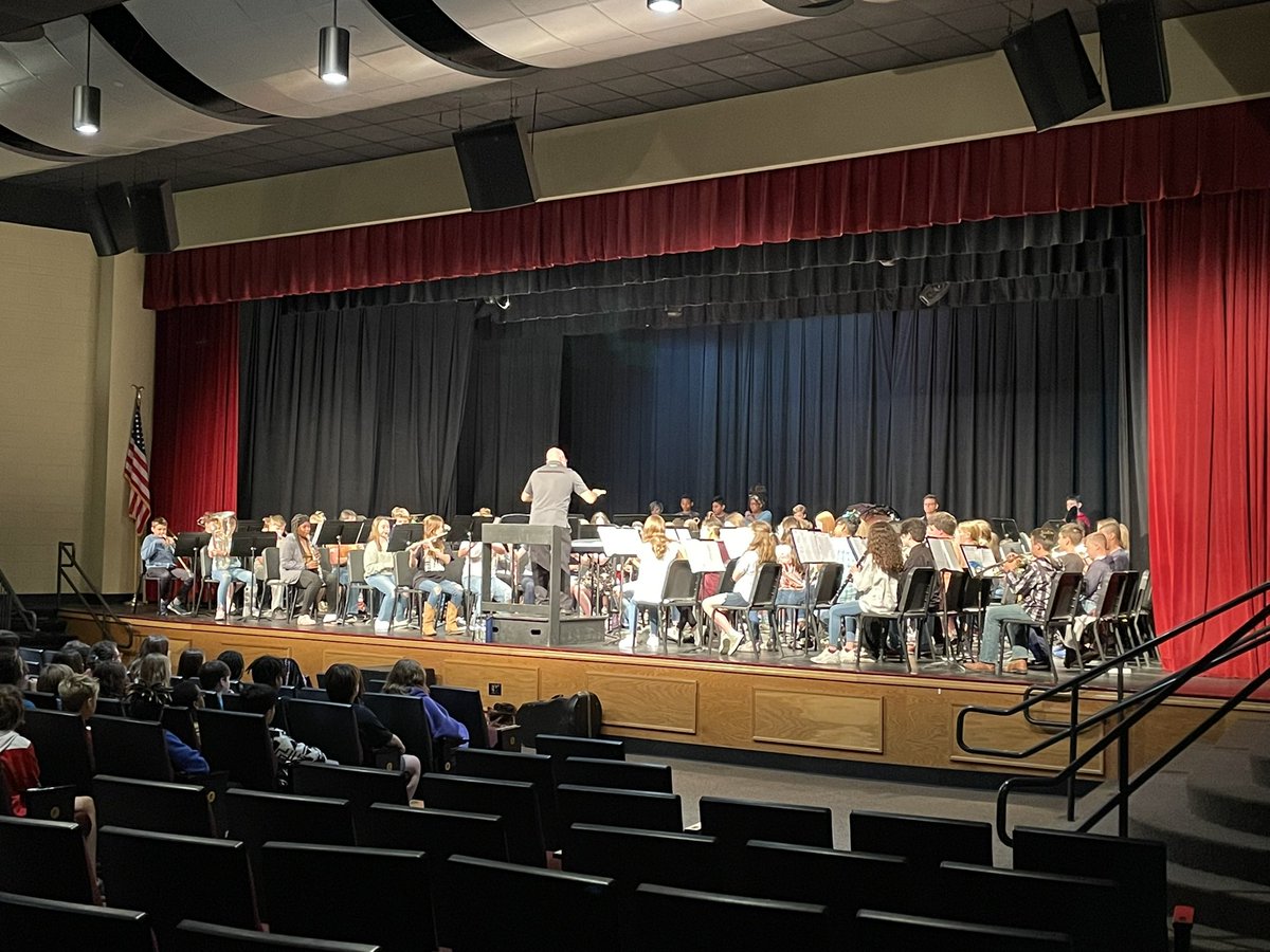 ArtsTcs's tweet photo. The @PanthersEMS and @WMS_BOBCATS  6th grade bands are combined today for their annual recruitment “World Tour”. Great sounds on display for 5th grade students today! @TCSPublic @DrCatStephens @tullahomaband @ELincolnMusic @BelAire_Bees @RELtullahoma @JackTFarrar https://t.co/gDqqZfampW