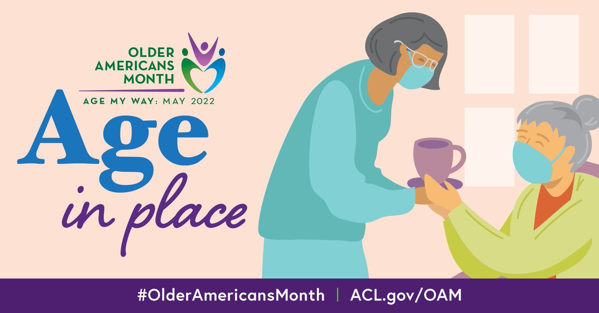 BenRose1908's tweet image. We believe every person should be able to “age my way.” What each person needs and prefers is unique. May is Older Americans Month and this year’s theme is all about exploring the many ways older adults can remain in, and be involved with their communities. #OlderAmericansMonth