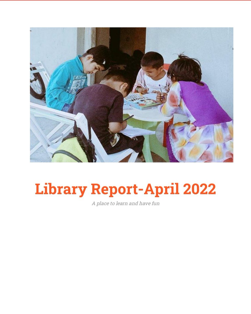 KallottiL's tweet photo. KALLOTTI CHILDREN'S LIBRARY Report - April 2022 is here already. READ ASAP!  📚
PLZ DM us for book donations.
@Suryakant_Waghm 
@anandavardhanan 
#library #education https://t.co/C1Z5H5bpa1