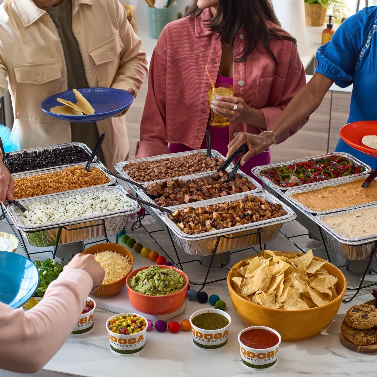 Planning a Cinco de Mayo party? Let us do the cooking! 🌮 Head on over to our website to explore our catering menu, we make catering easy with delivery &amp; set-up. 😉 #CincoDeMayo

bit.ly/QDOBA-catering