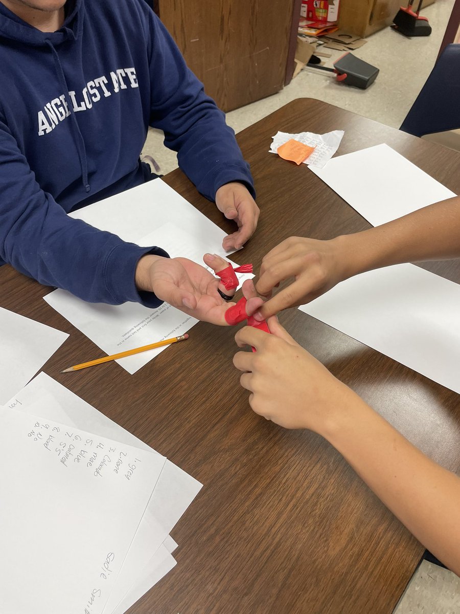 In Human Growth and Development, students moved through geriatric stations to simulate the deterioration of the senses as you age. #cte #kisdbest