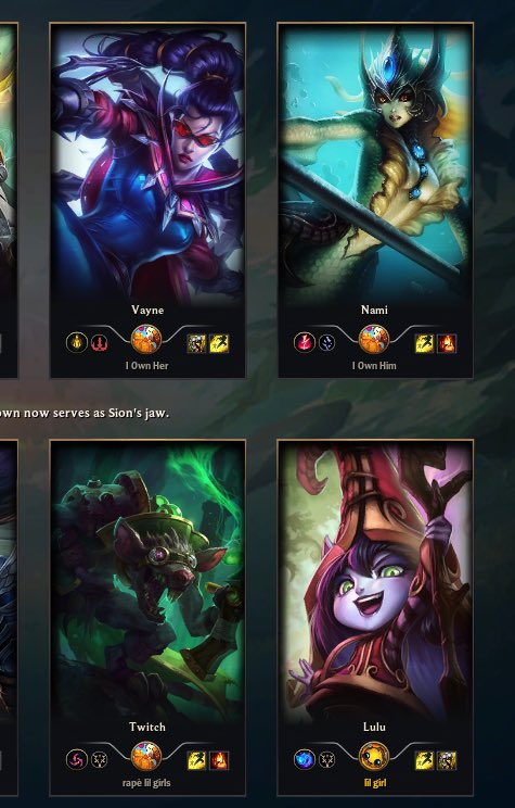 HANCOCK_LOL's tweet photo. two types of couples you find on league https://t.co/ObLKLPrnxs