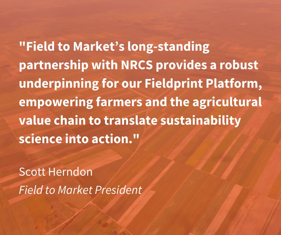 FieldtoMarket's tweet photo. Field to Market and @USDA_NRCS have signed an MOU renewing a partnership to integrate NRCS tools and models into the Fieldprint Platform. We are excited to renew this long-standing partnership!

Read more here: https://t.co/krUjAJZteT https://t.co/Ubr6EVCCgx