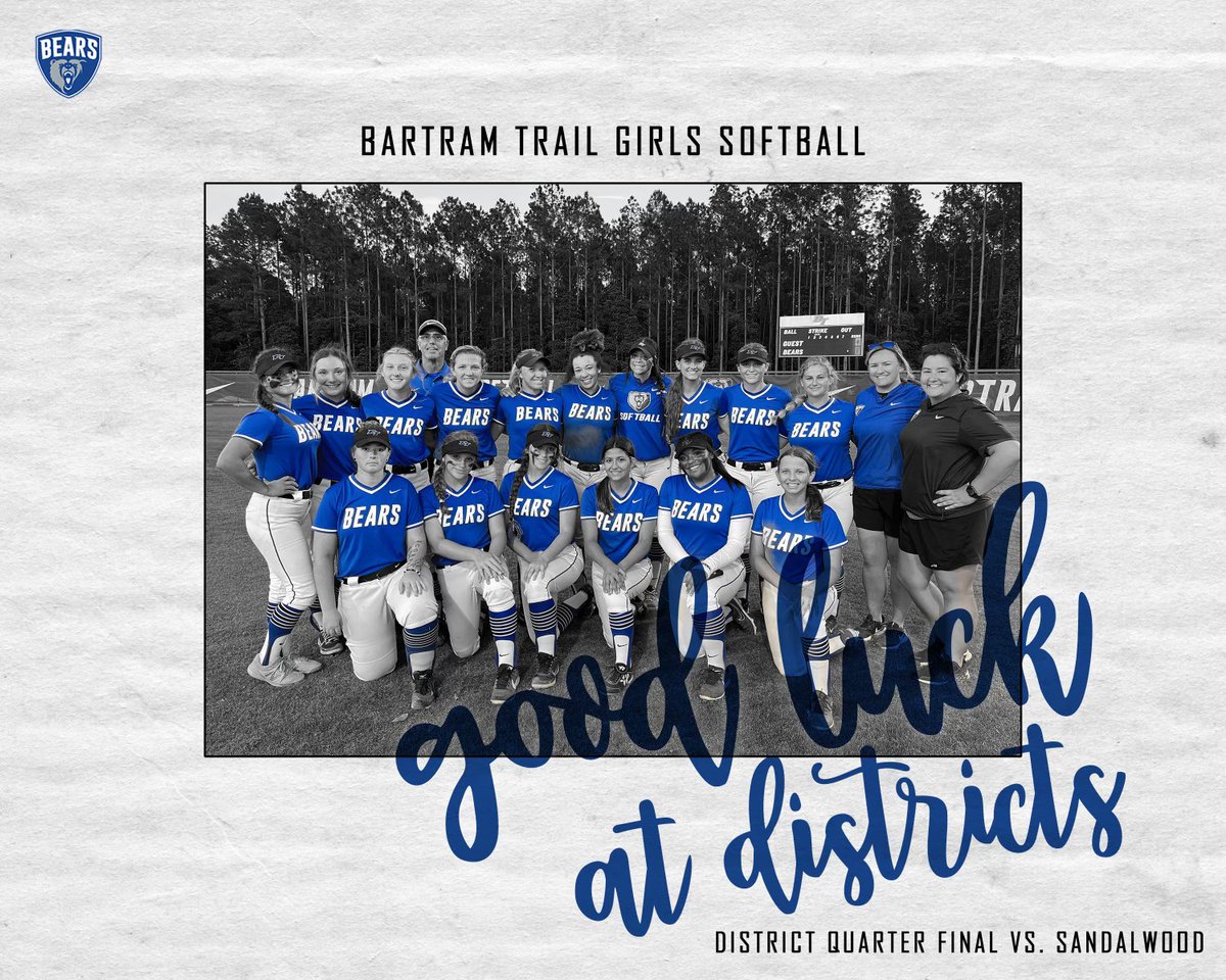G A M E D A Y 
🥎 <a href="/BartramSoftball/">Bartram Softball 🥎</a> 
🆚 Sandalwood 
📍 <a href="/BartramTrail/">Bartram Trail Bears</a> 
#GoBears🐻