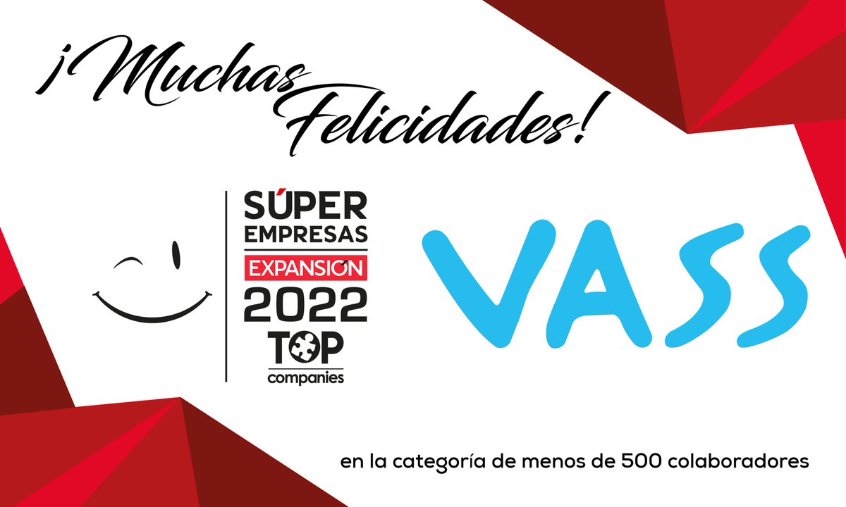 TheTOPCompanies's tweet photo. Muchas Felicidades @MexicoVass por ser parte del Ranking #SúperEmpresas 2022 en la categoría de menos de 500 colaboradores @ExpansionMx @ExpEmpresas #TOPCompanies https://t.co/lUEYiGlpkO