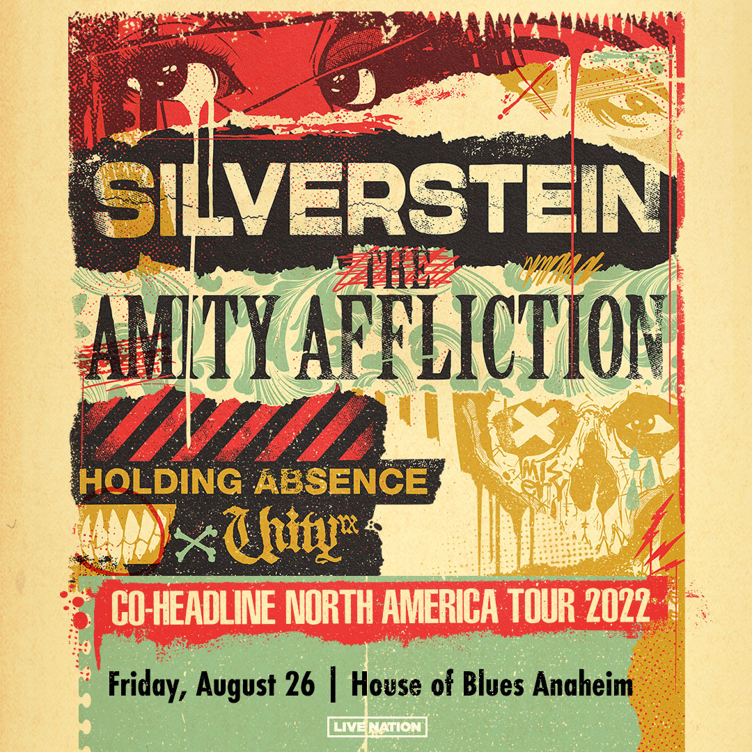 Silverstein & Amity Affliction are hitting our stage on August 26 with Holding Absence & UnityTX! Get presale tickets tomorrow (5/3) at 7am using code: FINALE. Public on sale starts Friday at 10am. 🔗 ticketmaster.com/event/09005C9A… 🤘@silverstein @AmityMX @HoldingAbsence @UNITYTX