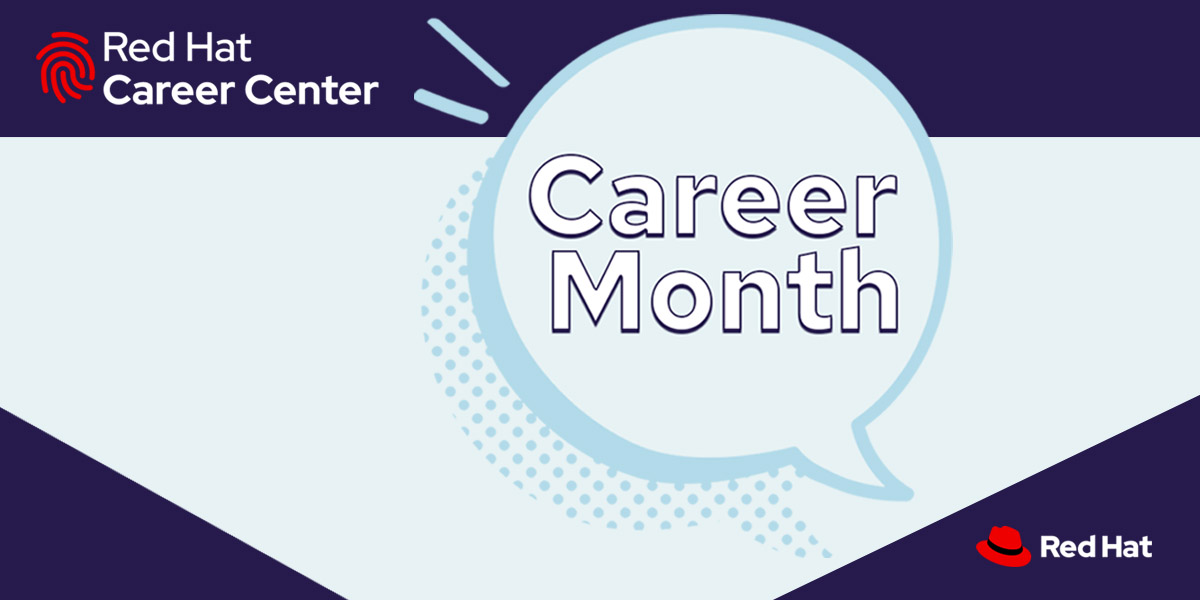 RedHatJobs's tweet photo. .@RedHat is celebrating Career Month throughout May by helping Red Hatters grow in their careers with tools, programs, and resources through our Career Center. Just another great perk of #LifeAtRedHat. Check out our open culture today: https://t.co/armro85VZ3 https://t.co/QYgzYgPb6Q