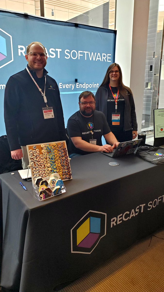 RecastSoftware's tweet image. We&apos;re ready to go at #MMSMOA! Stop by our booth to meet our team and pick up some personalized flair for your lanyard! #RightClickTools #RCT #MMS