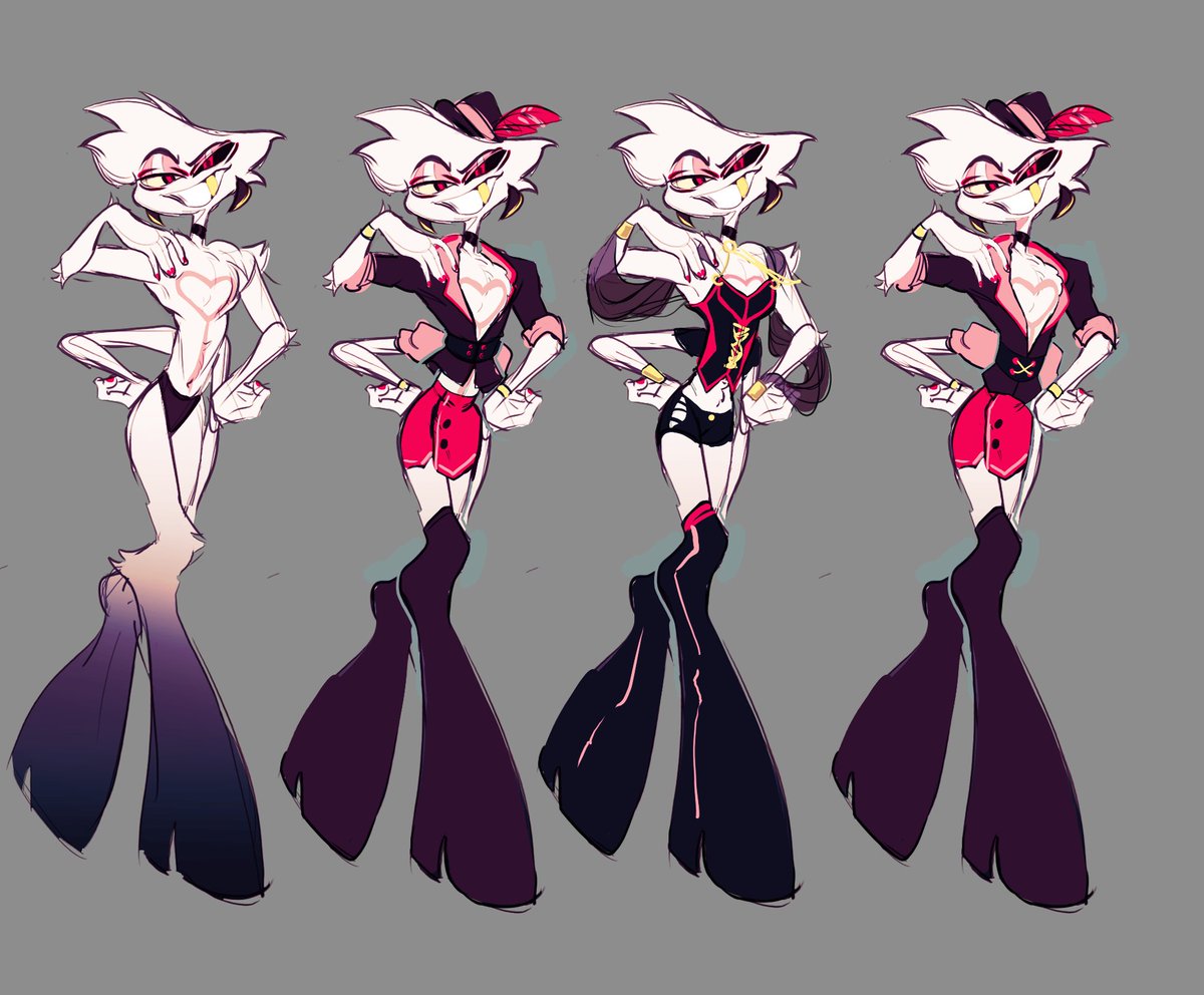 Might as well Repost my #AngelDust redesign since he got an updated look #HazbinHotel #HazbinHotelAngelDust