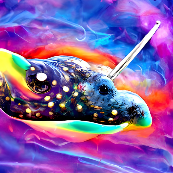 Here's a narwhal to brighten up your #MondayMorning. #MondayMotivation #AIart #AIArtwork #aiartcommunity #animals #ArtificialIntelligence #animalart #magicalmenagerie