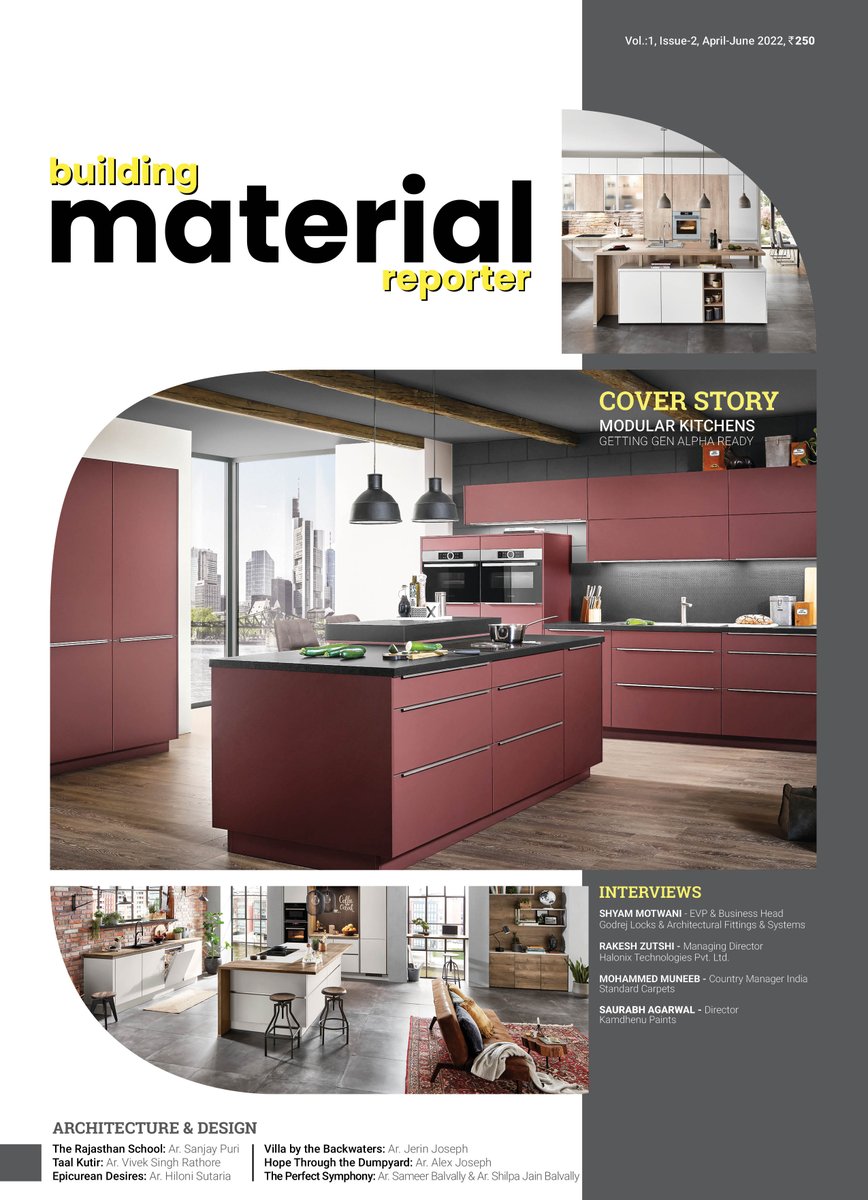 bmreporter's tweet image. Much Awaited Second Issue of Building Material Reporter magazine is here!
April-June 2022
.
.
.
#Secondissue #MagazineCover #Magazine #CoverIssue #CoverStory #Cover #launch #magazine #buildingmaterial #architecture #design #architects #architect #interior #print #printmagazine