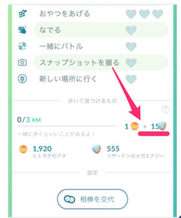 ひろし Alza007mg 同じポケモンです ギャラドスのメガエナジーなら持っているギャラドスを相棒にして歩けばもらえますよ メガ進化してないギャラドスでも問題ないです 相棒にすると 下の表示があるので確認できますよ 参考に T Co