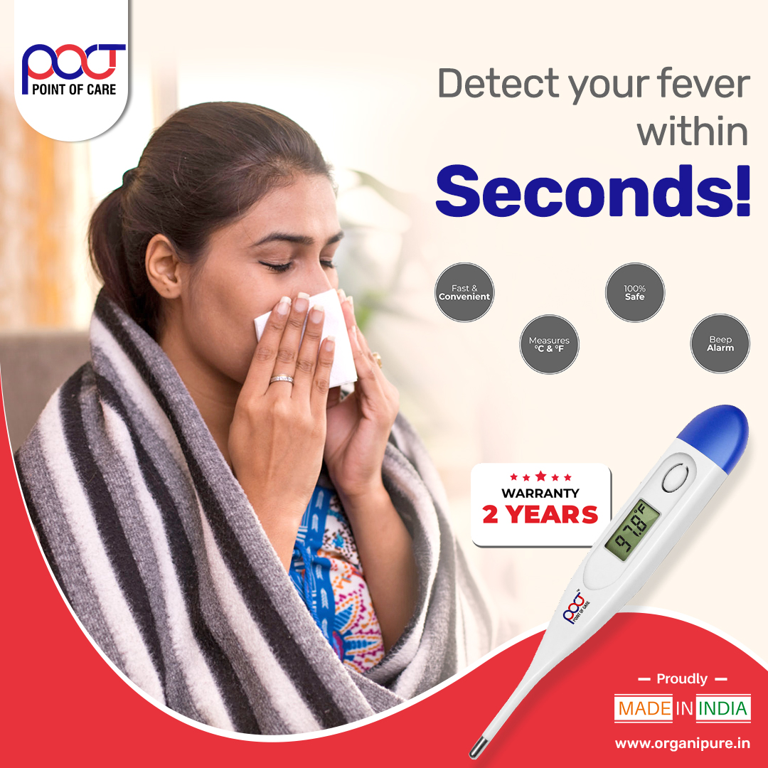 poctpointofcare's tweet photo. Fever is one of your body's first reactions to infection and is common in viral illnesses.
Monitor your body temperature with #POCT Thermometer.
For Product info:- https://t.co/ORcnRYd4Zi
...
#pointofcare #oximeter #infraredthermometer #thermometer #viralfever #bodytemprature https://t.co/aqRmdJkHCJ