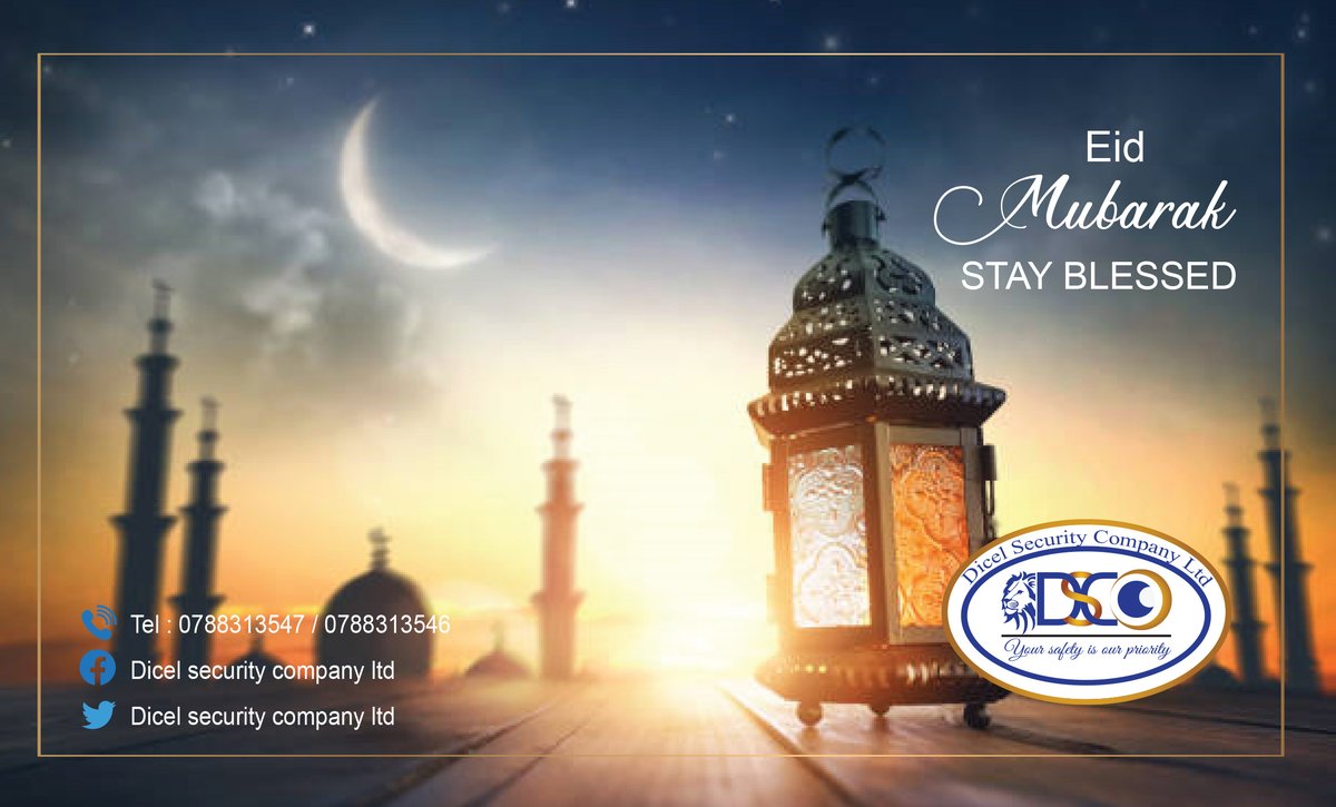 DicelSecurity's tweet photo. Wishing All Muslims a Happy #EidMubarak https://t.co/0EPLb6Tkw3