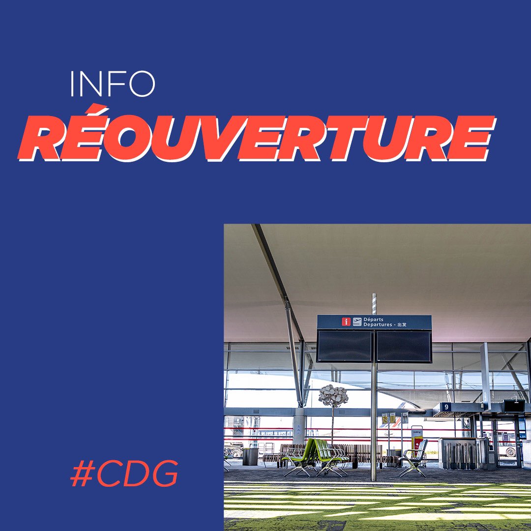 Paris Aéroport on Twitter "⚠️ Réouverture le 3 mai du terminal 3 de