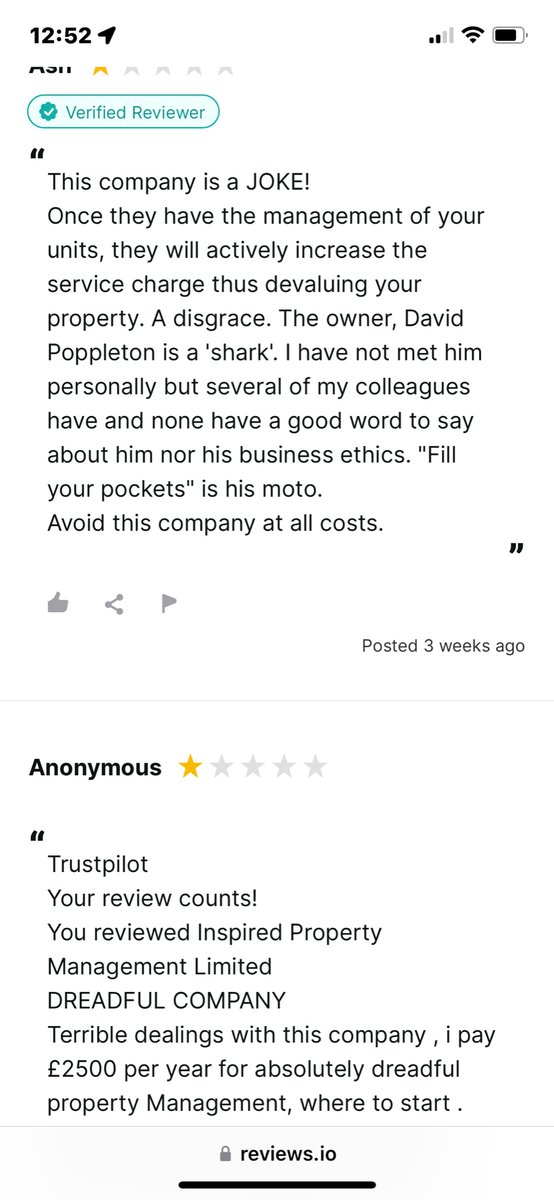 This company is a JOKE!

reviews.io/company-review…

#inspiredpropertymanagement
#leaseholderScam
#Dishonest
#Fraud
<a href="/michaelgove/">Michael Gove</a>
<a href="/BorisJohnson/">Boris Johnson</a>
<a href="/guardian/">The Guardian</a>
<a href="/DonnyFreePress/">Doncaster Free Press</a>
<a href="/DoncasterCA/">Doncaster Conservatives</a>
 <a href="/doncaster_uk/">Doncaster</a>
 <a href="/DoncasterTSS/">Doncaster Trading Standards</a>
 <a href="/WBDoncaster/">Your Life Doncaster - Wellbeing</a>