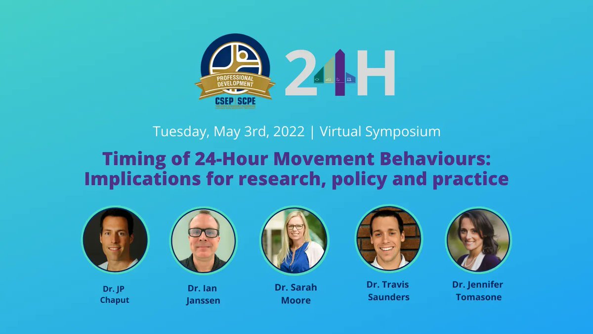 Last chance to register! Join us tomorrow at 12:00 PM (ET) to better understand the influence of “timing” of 24-hour movement behaviours and whether it should be better integrated in research, policy recommendations, and clinical practice. Learn more buff.ly/3DZb1dn