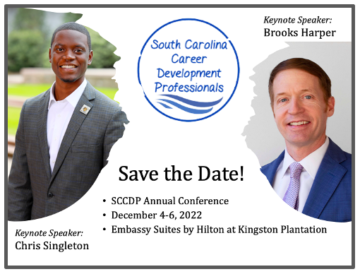 thesccdp's tweet photo. Save the Date for the Annual SCCDP Conference! You do not want to miss Inspirational Keynote Speaker Chris Singleton and Premier College and Workforce Readiness Speaker Brooks Harper! https://t.co/zcZyXYPPAo