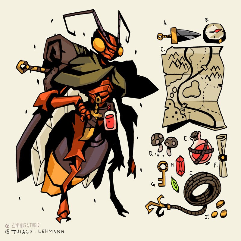 「Here's an Firefly adventurer , old drawi」|Thiago Lehmann (2Minds)のイラスト