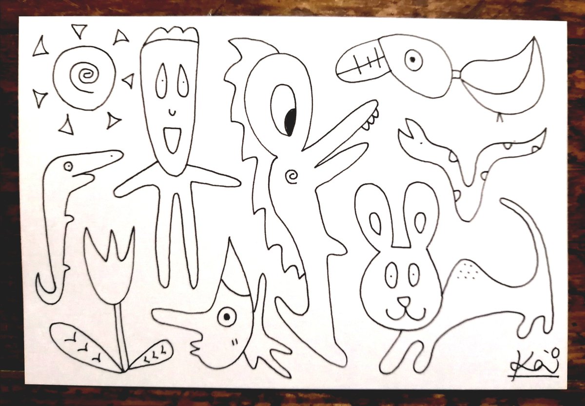 こんばんは🌟らくがき描きました👍 