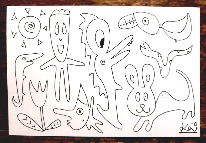 こんばんは🌟らくがき描きました👍 