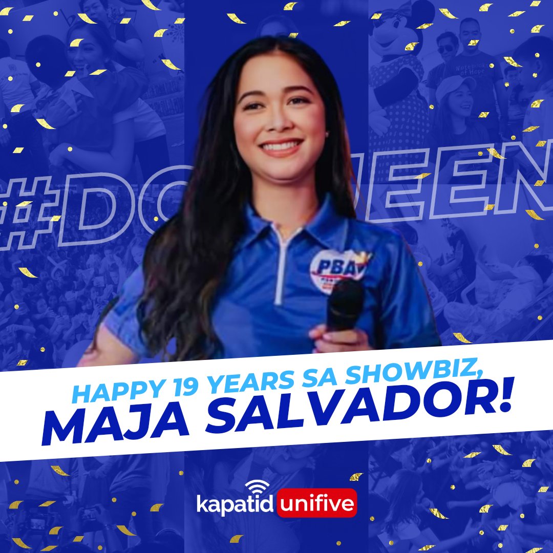 Studio48PH's tweet photo. From being a Dance Princess to a Majestic Superstar, Happy 19 years sa showbiz, DC Queen Maja Salvador! 🥳🎉
We cannot wait to see you more projects of you dito sa Kapatid Network! We Love You Maja! 💙
#DCQueen #MajaSalvador #IBAsa5 https://t.co/TxThZrR5uh