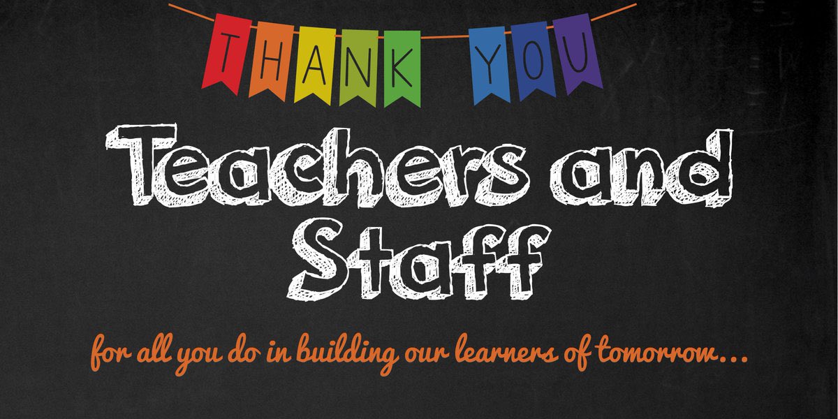 Happy Teachers and Staff appreciation week!! Thank you for all that you do each and every day with our students!! Y’all are amazing!!