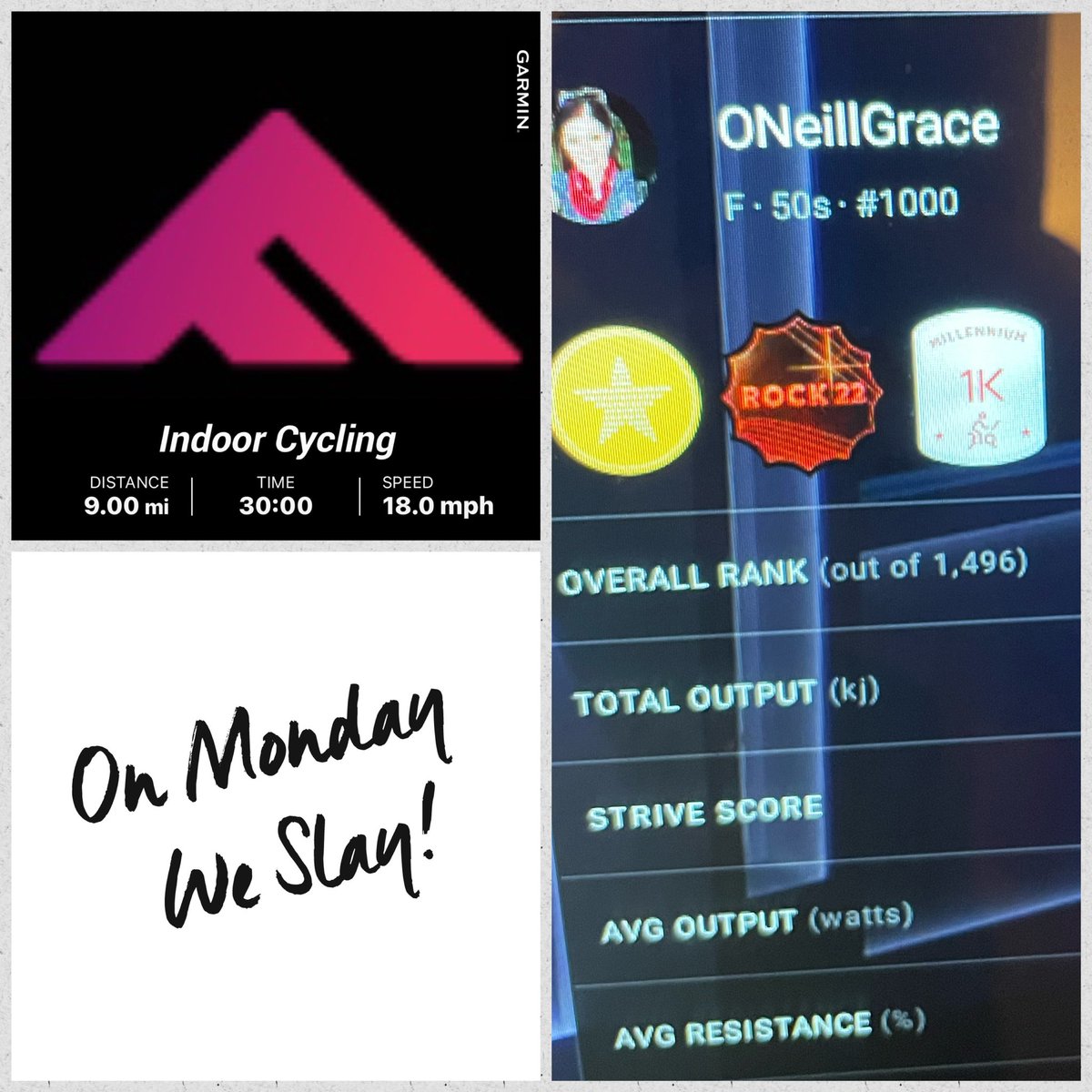 oneillgrace's tweet photo. #1000rides #1000mins “Change your life today. Don't gamble on the future, act now, without delay.” Simone de Beauvoir #fitleaders #4amcrew #LetsGetFitAESD #rock22 @onepeloton 🎉 @fit_leaders @PrincipalRoRod @zjgalvan @Asael_Ruvalcaba @DrRenaeBryant @ValChavez2018 https://t.co/4tBNFBEyPh