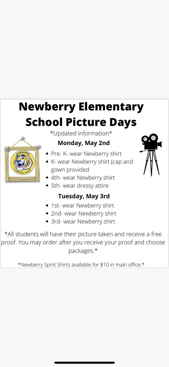 School Picture Days! Check out below to see what to wear! 📸