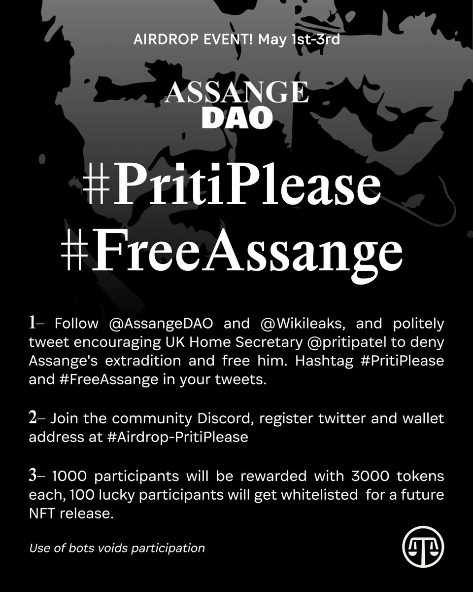 Don't forget to join in the ongoing event and tweet your voice before it's too late! Together we can #FreeAssange