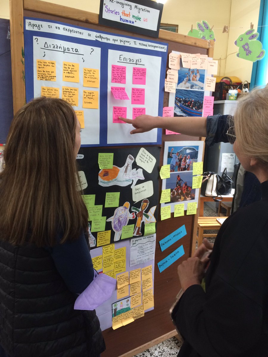 In a constant quest to understand #migration in our classrooms there only a few times that you feel truly blessed for finding a way. Thank you <a href="/VBoixMansilla/">veronicaboixmansilla</a> for sharing your amazing work of the <a href="/reimaginemigrat/">Re-Imagining Migration</a> learning arc with the Ts of #Piraeus &amp; thank you <a href="/AKSalmonMIA/">Angela K. Salmon</a>